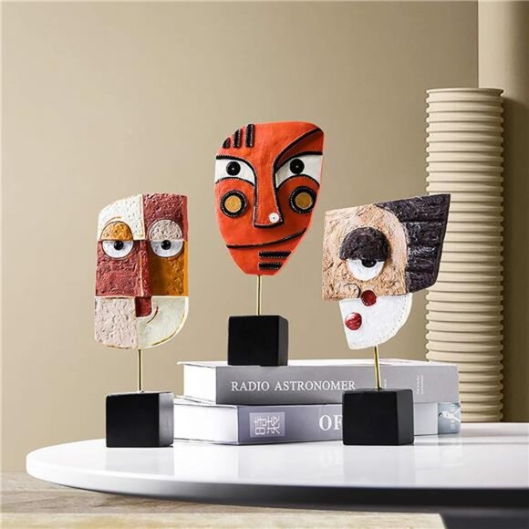 Handcrafted Statues Resin Abstract Sculpture for Home Decor - Picture 3 of 7